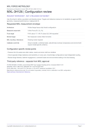 MXL-3H126 configuration review worksheet preview